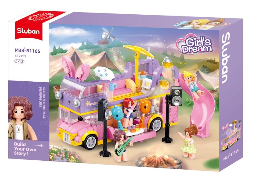 Sluban Girl's Dream | Set constructie Vehicul Muzical | 412 Piese